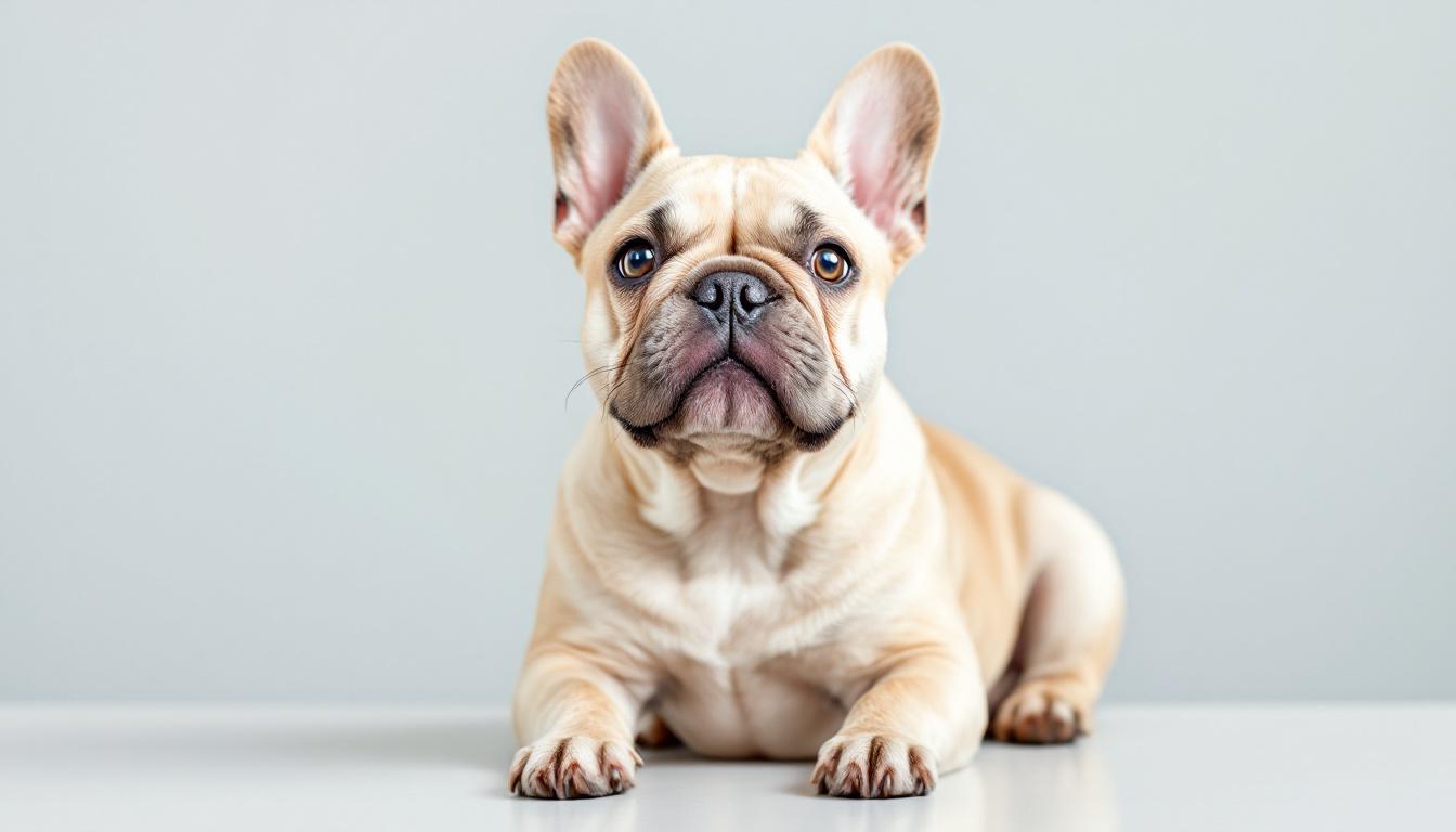 Bulldog Francês saudável com expressão alerta em ambiente doméstico